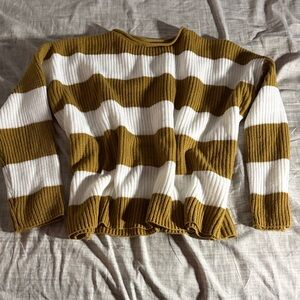 Striped Brown and White Sweater